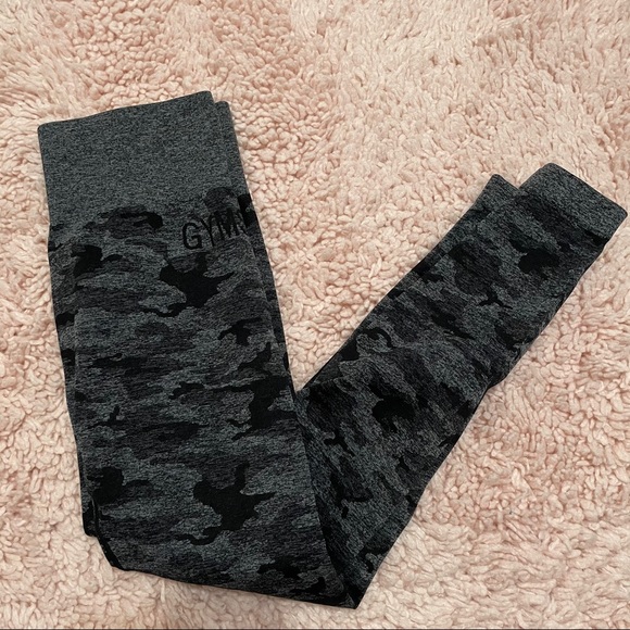 Gymshark Pants - Gymshark Black Camo Seamless Leggings